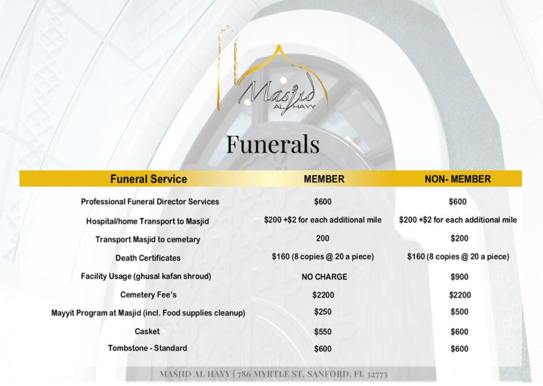 Funeral Services Updated